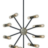 Framburg Nebula 18 - Light Polished Nickel with Matte Black Accents Chandelier 5086 PN/MBLACK