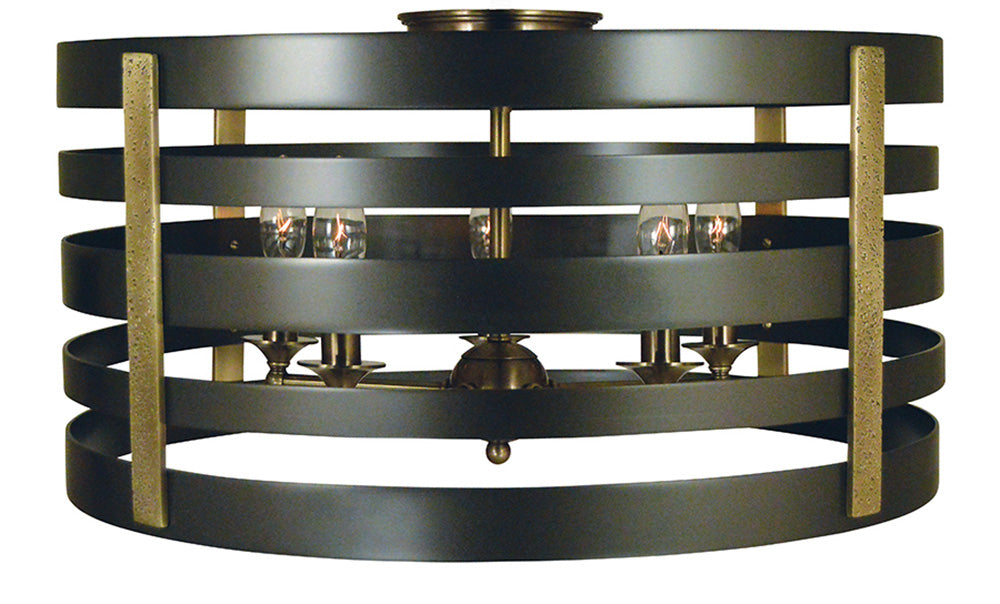 Framburg 5-Light Pastoral Flush Mount Semi Flush Mount