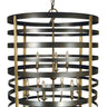 Framburg Pastoral 9 - Light Mahogany Bronze with Antique Brass Accents Foyer Chandelier 5098 MB/AB