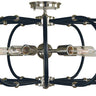 Framburg Pulsar 5 - Light Polished Nickel with Matte Black Accents Flush Mount 5100 PN/MBLACK