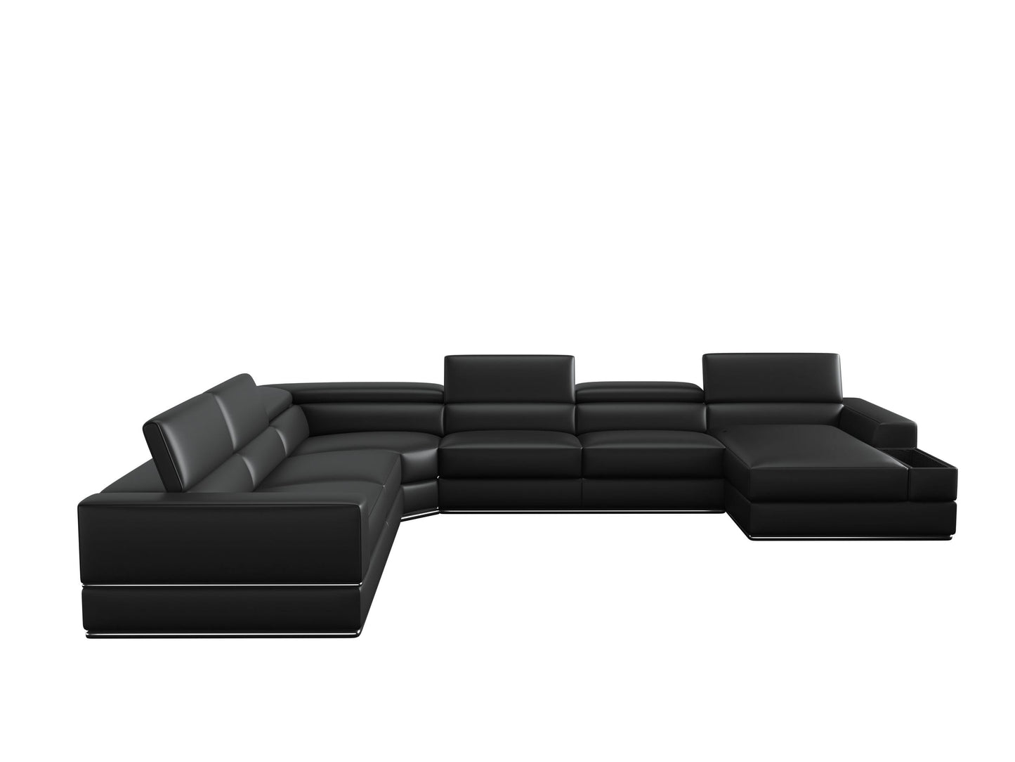 VIG Furniture Divani Casa Pella Black Italian Leather Sectional Sofa
