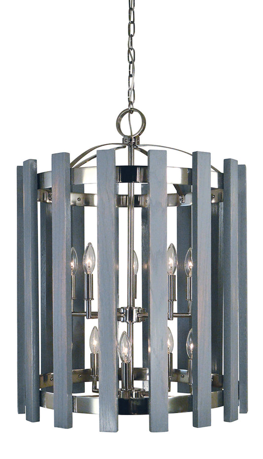 Framburg Arcadia 10 - Light Polished Nickel Chandelier 5120 PN