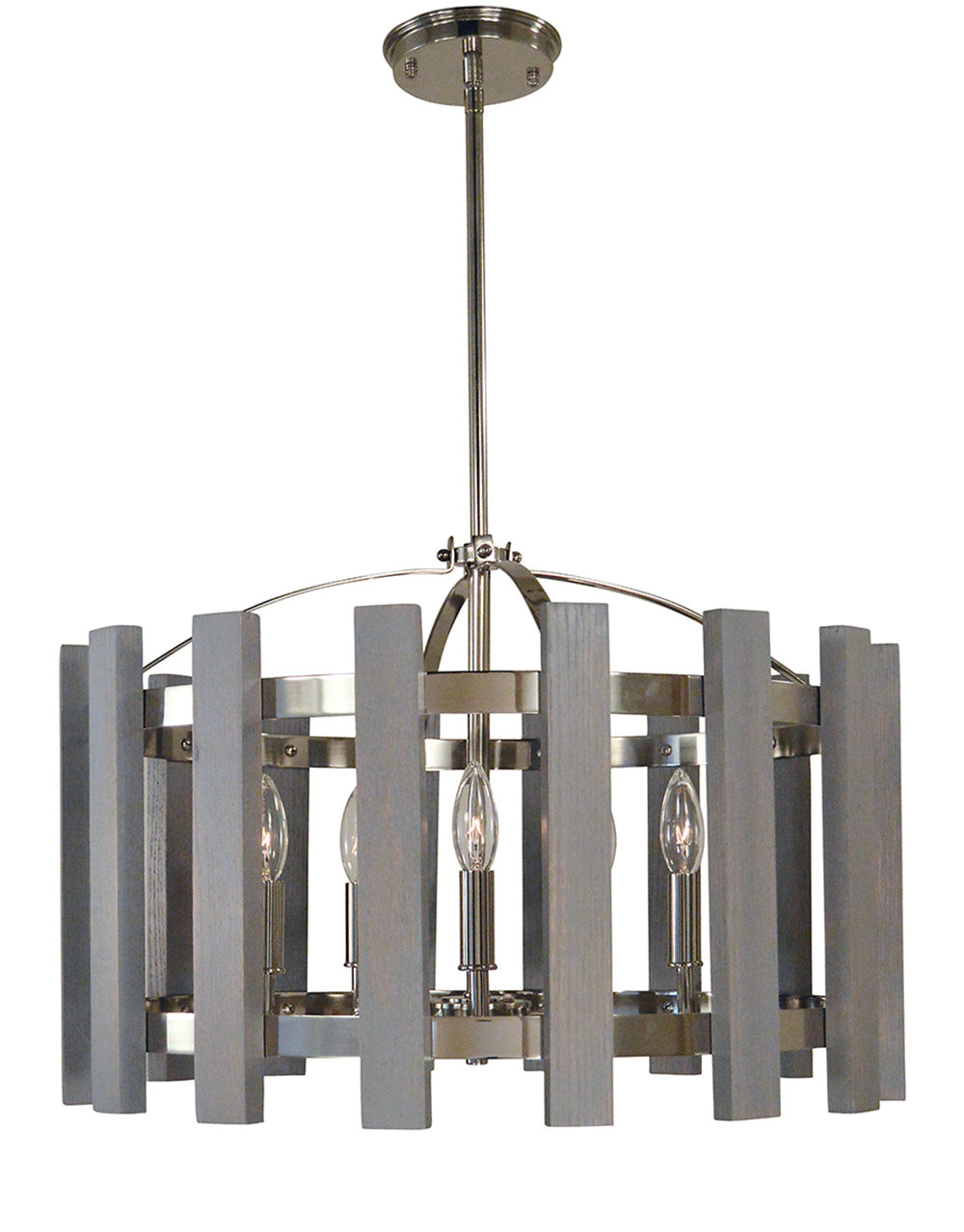 Framburg Arcadia 5 - Light Polished Nickel Chandelier 5125 PN