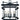 Framburg Rustic Chic 6 - Light Matte Black Dining Chandelier 5276 MBLACK