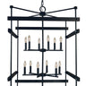 Framburg Rustic Chic 12 - Light Matte Black Foyer Chandelier 5278 MBLACK