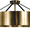 Framburg Lasalle 8 - Light Antique Brass with Matte Black Accents Flush Mount 5292 AB/MBLACK