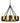 Framburg Lasalle 8 - Light Antique Brass with Matte Black Accents Dining Chandelier 5298 AB/MBLACK