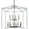 Framburg Isabella 12 - Light Polished Nickel with Matte Black Accents Foyer Chandelier 5308 PN/MBLACK