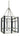 Framburg Metro Artisan 5 - Light Satin Pewter/Matte Black Dining Chandelier 5347 SP/MBLACK