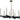 Framburg Jessica 8 - Light Brushed Nickel/Matte Black Dining Chandelier 5352 BN/MBLACK