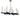 Framburg Jessica 8 - Light Brushed Nickel/Matte Black Dining Chandelier 5352 BN/MBLACK