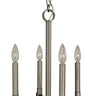 Framburg Jessica 4 - Light Brushed Nickel/Matte Black Mini Chandelier 5354 BN/MBLACK