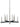 Framburg Jessica 10 - Light Brushed Nickel/Matte Black Dining Chandelier 5358 BN/MBLACK