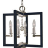 Framburg Minimalist Elegant 4 - Light Polished Nickel/Matte Black Dual Mount Chandelier 5362 PN/MBLACK