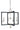 Framburg Minimalist Elegant 4 - Light Polished Nickel/Matte Black Dining Chandelier 5364 PN/MBLACK