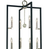Framburg Minimalist Elegant 8 - Light Polished Nickel/Matte Black Foyer Chandelier 5368 PN/MBLACK