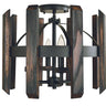 Framburg Modern Farmhouse 4 - Light Matte Black Flush Mount 5372 MBLACK