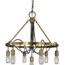 Framburg Felix 7 - Light Antique Brass Dining Chandelier 5380 AB