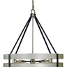 Framburg Orion 10 - Light Satin Pewter/Matte Black Dining Chandelier 5388 SP/MBLACK