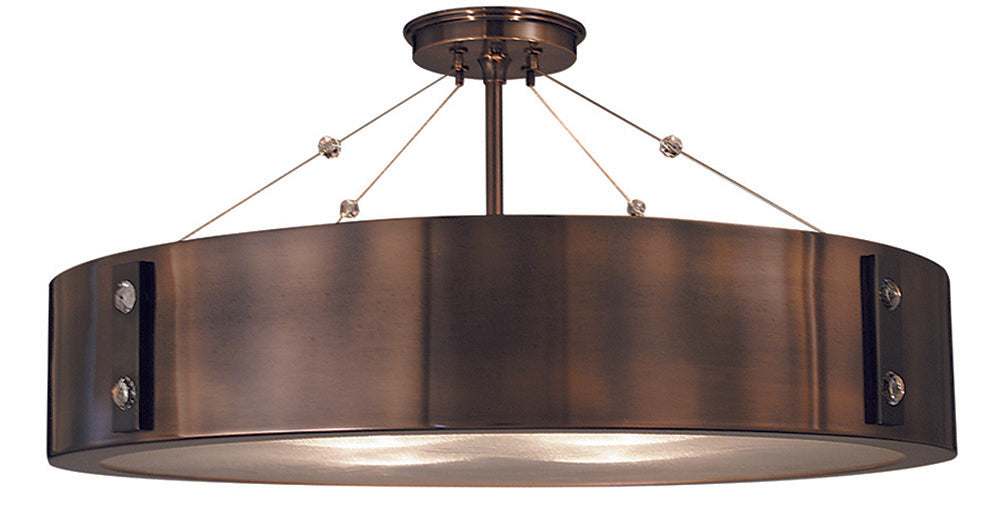 Framburg Oracle 4 - Light Roman Bronze with Ebony Accents Flush Mount 5394 RB/EB