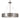 Framburg Oracle 4 - Light Satin Pewter with Polished Nickel Accents Dining Chandelier 5395 SP/PN
