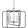 Framburg Montrose 5 - Light Satin Pewter With Matte Black Dining Chandelier 5425 SP/Mblack