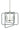 Framburg Montrose 5 - Light Satin Pewter With Matte Black Dining Chandelier 5425 SP/Mblack