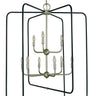 Framburg Montrose 9 - Light Satin Pewter With Matte Black Foyer Chandelier 5429 SP/Mblack