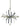 Framburg Victoria 10 - Light Satin Pewter With Matte Black Dining Chandelier 5432 SP/Mblack