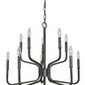 Framburg Heidleberg 10 - Light Iron Dining Chandelier 5480 IRON