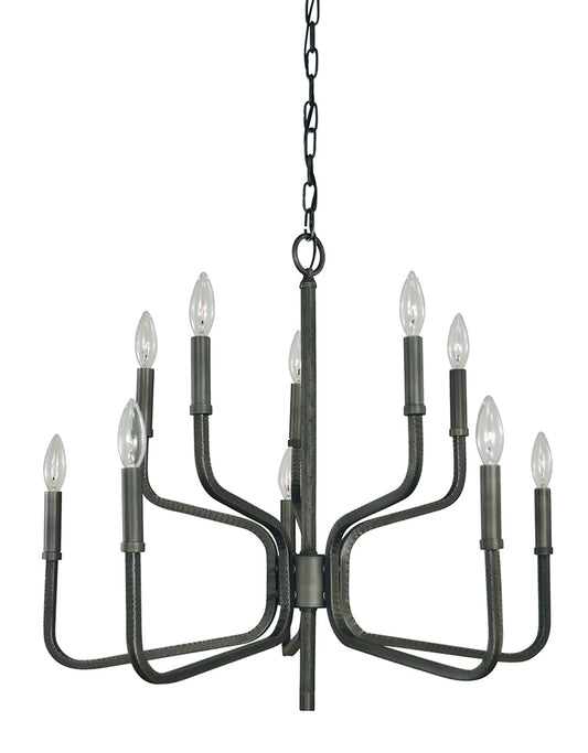 Framburg 10-Light Iron Heidelberg Dining Chandelier