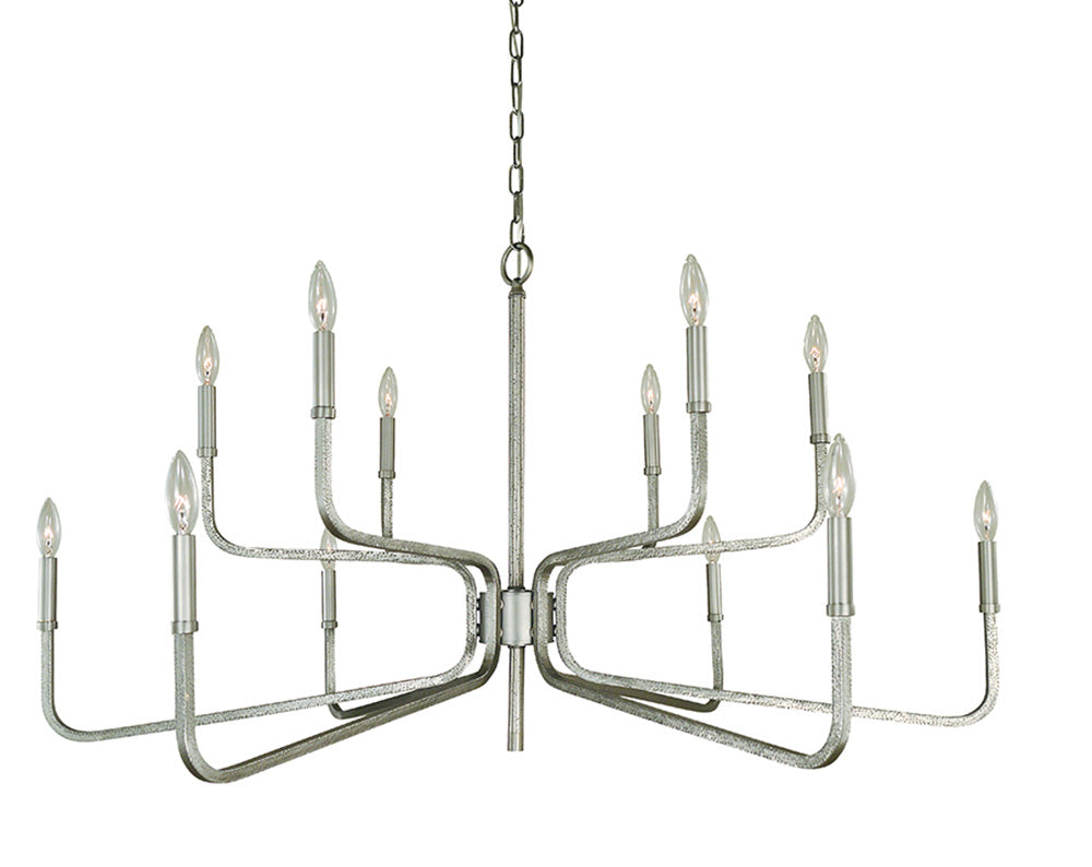 Framburg Heidleberg 12 - Light Satin Pewter Dining Chandelier 5484 SP