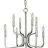 Framburg Heidleberg 8 - Light Satin Pewter Dining Chandelier 5488 SP