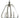 Framburg Triangulum 4 - Light Polished Nickel Mini Chandelier 5514 PN