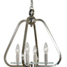 Framburg Triangulum 4 - Light Polished Nickel Mini Chandelier 5514 PN