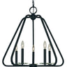 Framburg Triangulum 5 - Light Matte Black Dining Chandelier 5515 MBLACK
