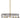 Framburg Boca 5 - Light Brushed Brass and Matte Black Dining Chandelier 5615 BR/MBLACK