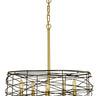 Framburg Boca 5 - Light Brushed Brass and Matte Black Dining Chandelier 5615 BR/MBLACK