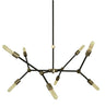 Framburg Kinetic 8 - Light Brushed Nickel and Matte Black Dining Chandelier 5632 BN/MBLACK