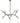Framburg Kinetic 8 - Light Brushed Nickel and Matte Black Dining Chandelier 5632 BN/MBLACK