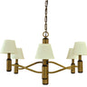 Framburg Hampton 6 - Light Antique Brass and Matte Black Dining Chandelier 5636 AB/MBLACK
