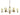 Framburg Hampton 8 - Light Antique Brass and Matte Black Dining Chandelier 5638 AB/MBLACK