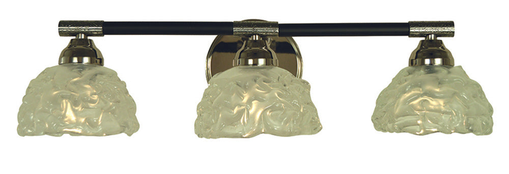 Framburg Stonebridge 3 - Light Polished Nickel and Matte Black Wall Sconce 5663 PN/MBLACK