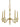 Framburg Vivian 5 - Light Brushed Brass Dining Chandelier 5665 BR