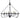Framburg West Town 6 - Light Matte Black Dining Chandelier 5686 MBLACK