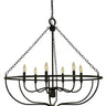 Framburg West Town 6 - Light Matte Black Dining Chandelier 5686 MBLACK