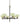 Framburg Stonebridge 6 - Light Polished Nickel/Matte Black Dining Chandelier 5696 PN/MBLACK