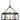 Framburg Amelia 5 - Light Matte Black/Satin Brass Dining Chandelier 5705 MBLACK/SB