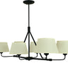 Framburg Milford 6 - Light Matte Black Dining Chandelier 5706 MBLACK