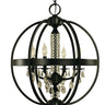 Framburg Olivia 4 - Light Matte Black Dining Chandelier 5714 MBLACK